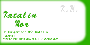 katalin mor business card