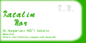 katalin mor business card